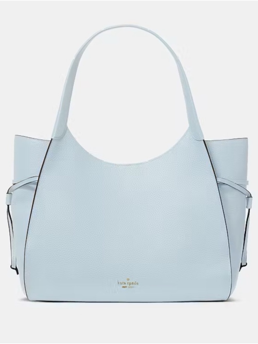 Kate Spade Stash Pebbled Leather Large Carryall Tote Bag, Crisp Sky Blue NWT